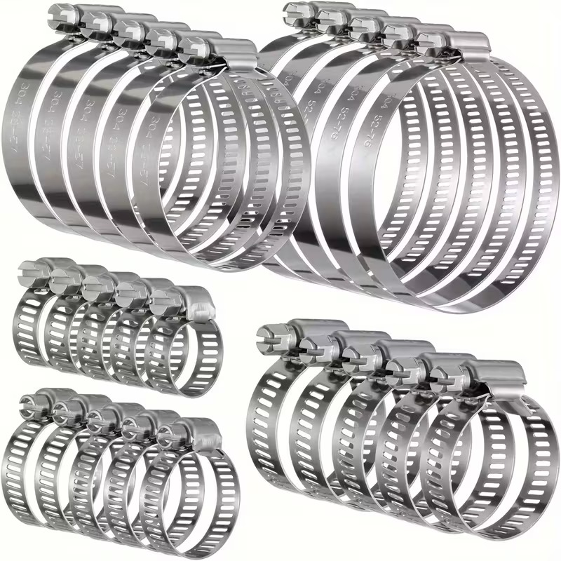 25 Pcs Adjustable Hose Clamp Set