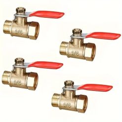 4pcs 1/4″ NPT Heavy Duty Brass Ball Valve